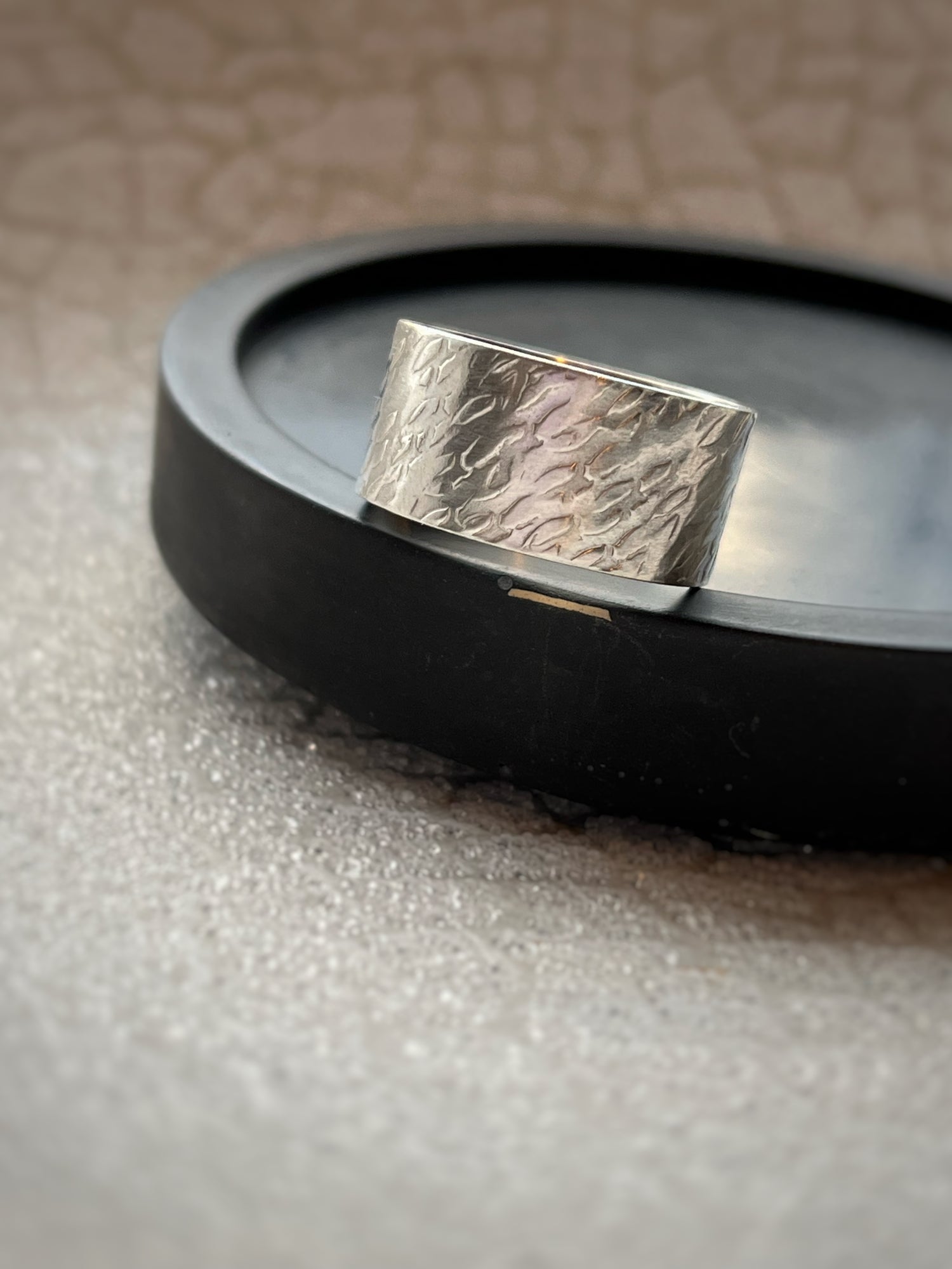 Textured gold rings