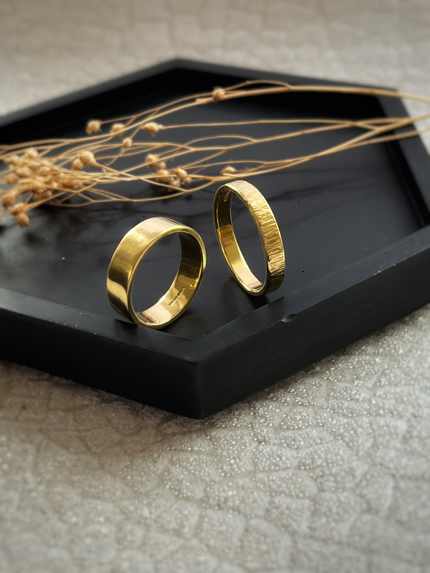 Handmade gold rings