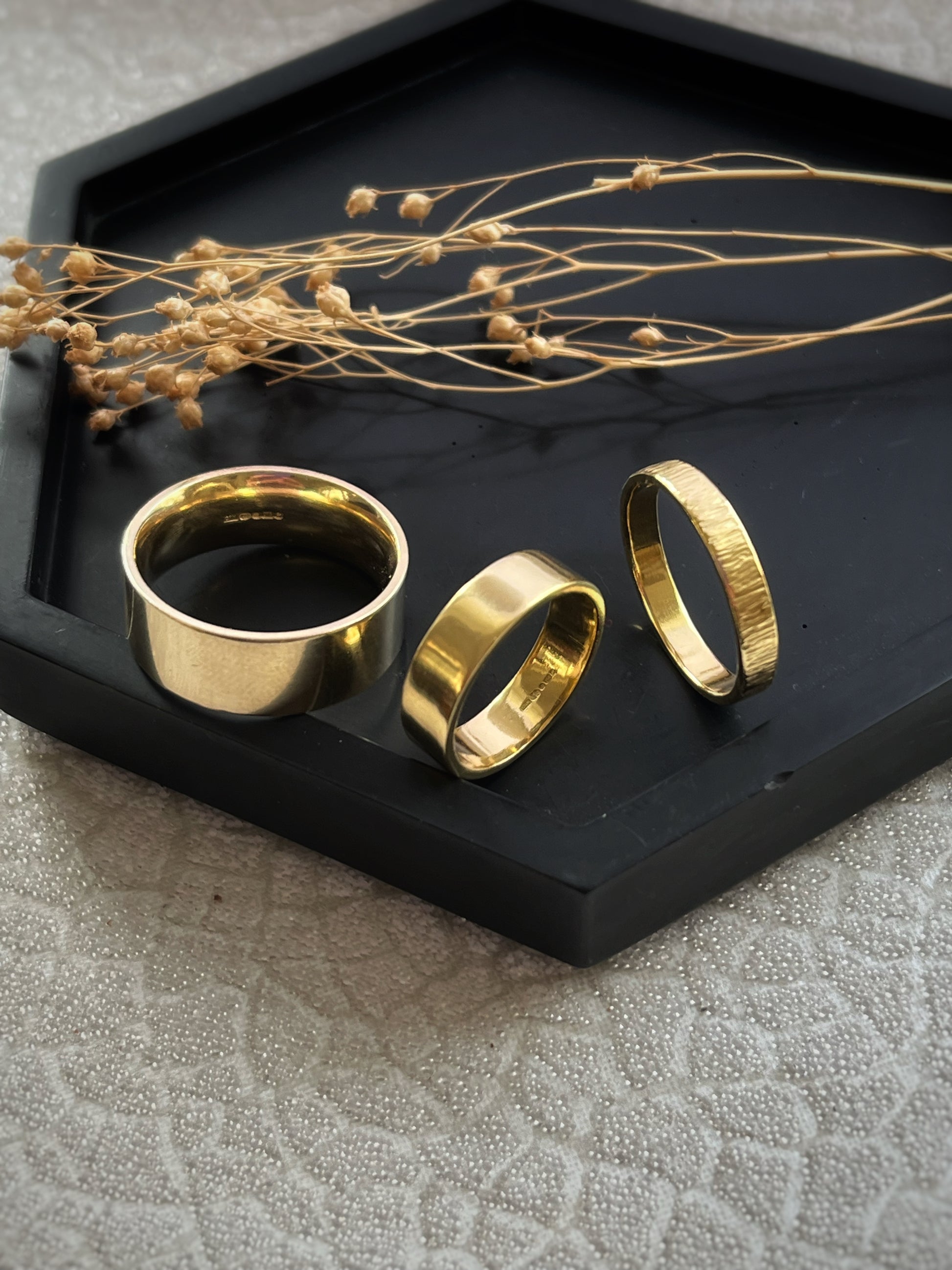 Handmade gold rings
