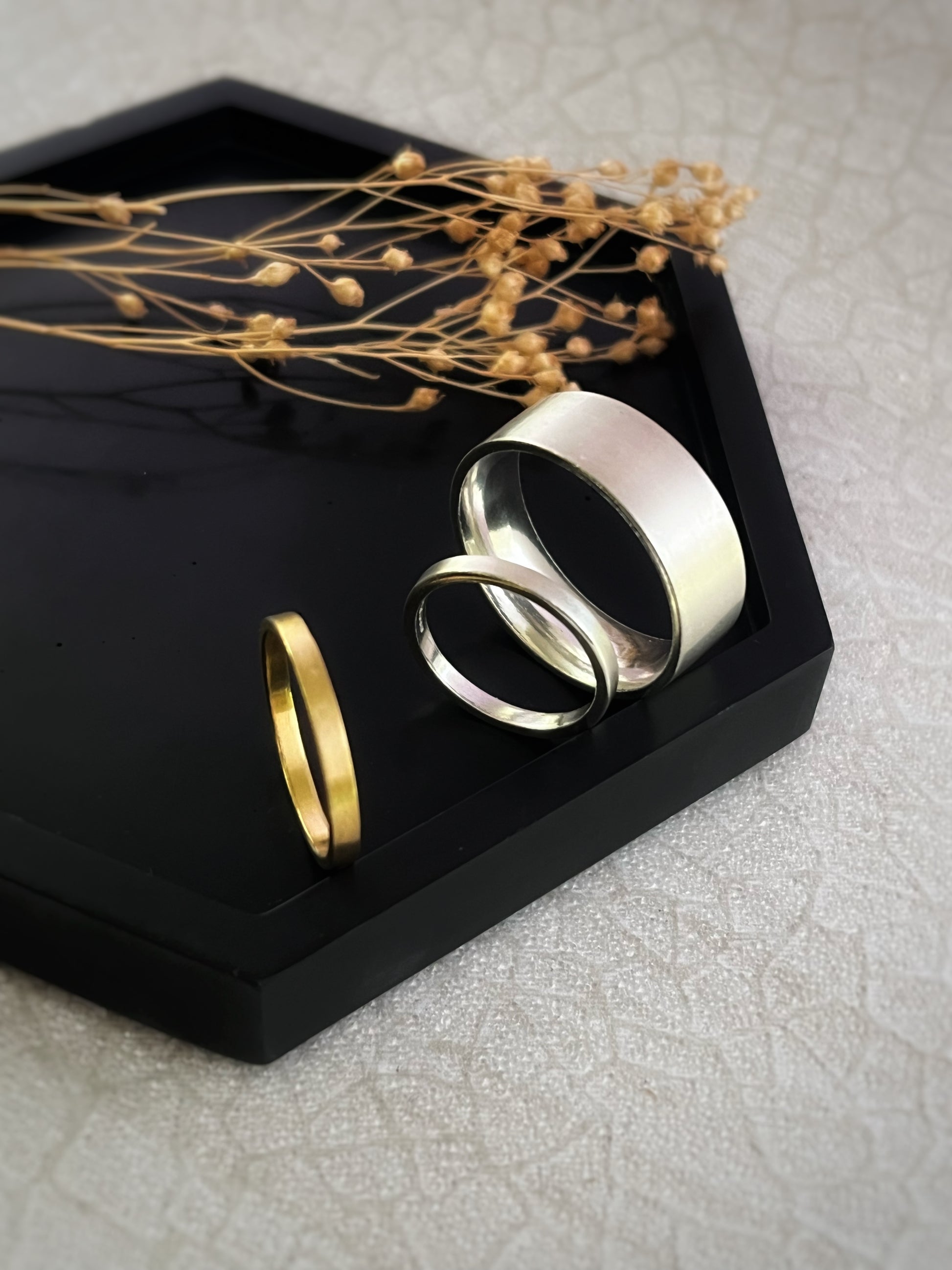 Handmade gold rings