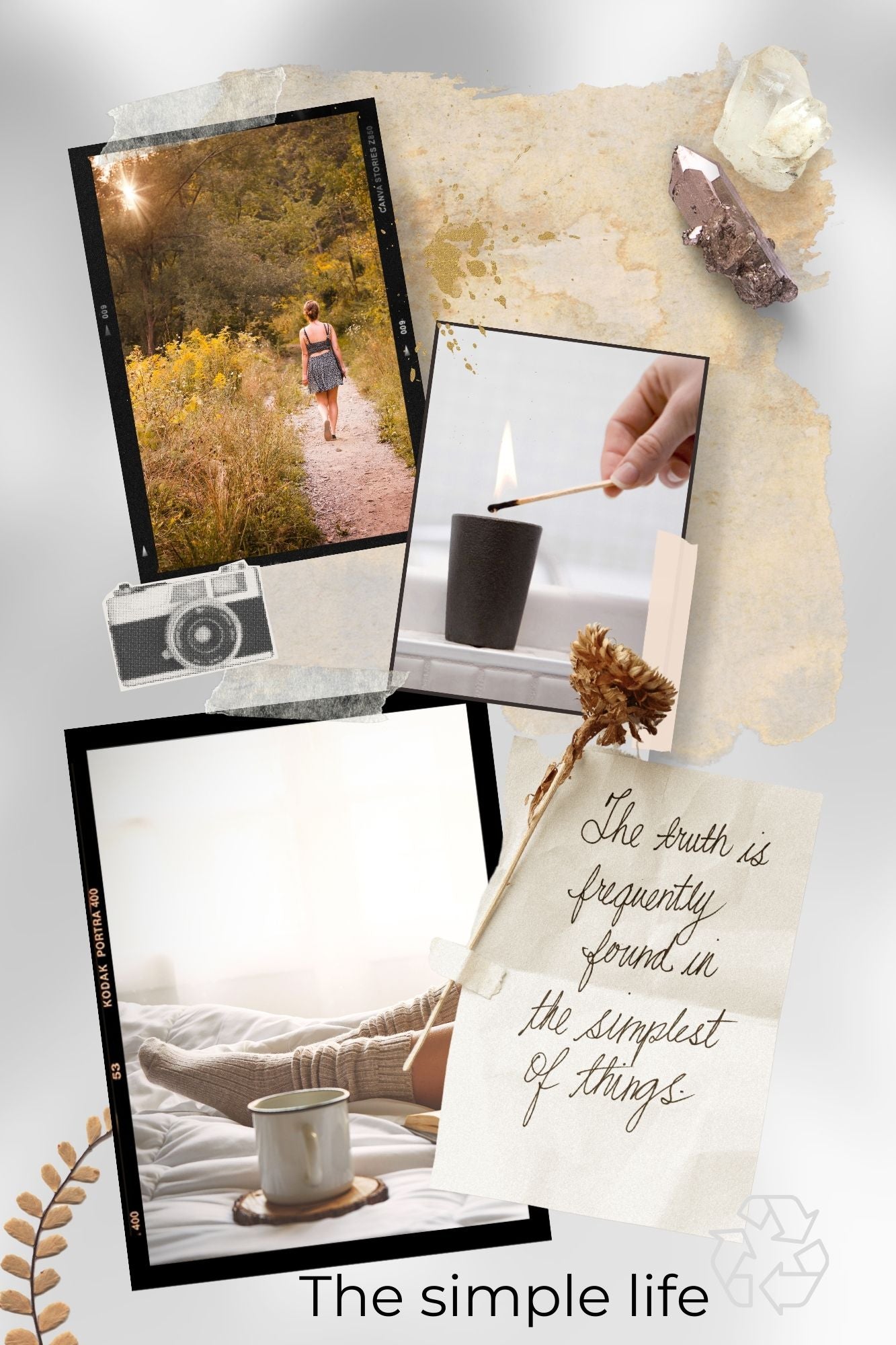 Recycled gold mood board