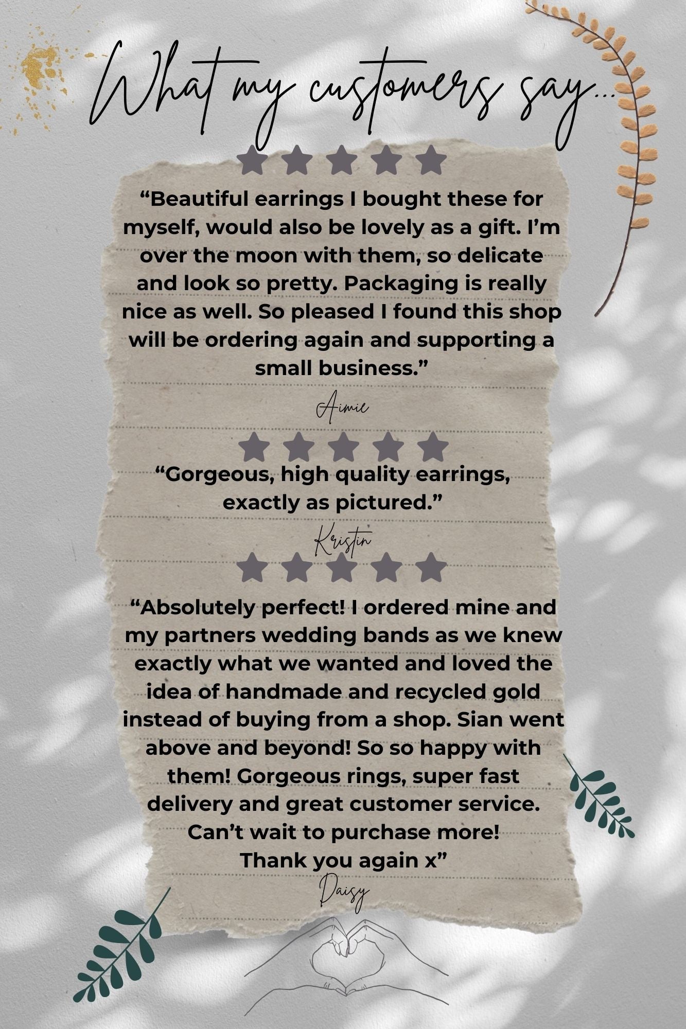 Solid 9ct gold, handmade hammered tree bark textured stacking bangle