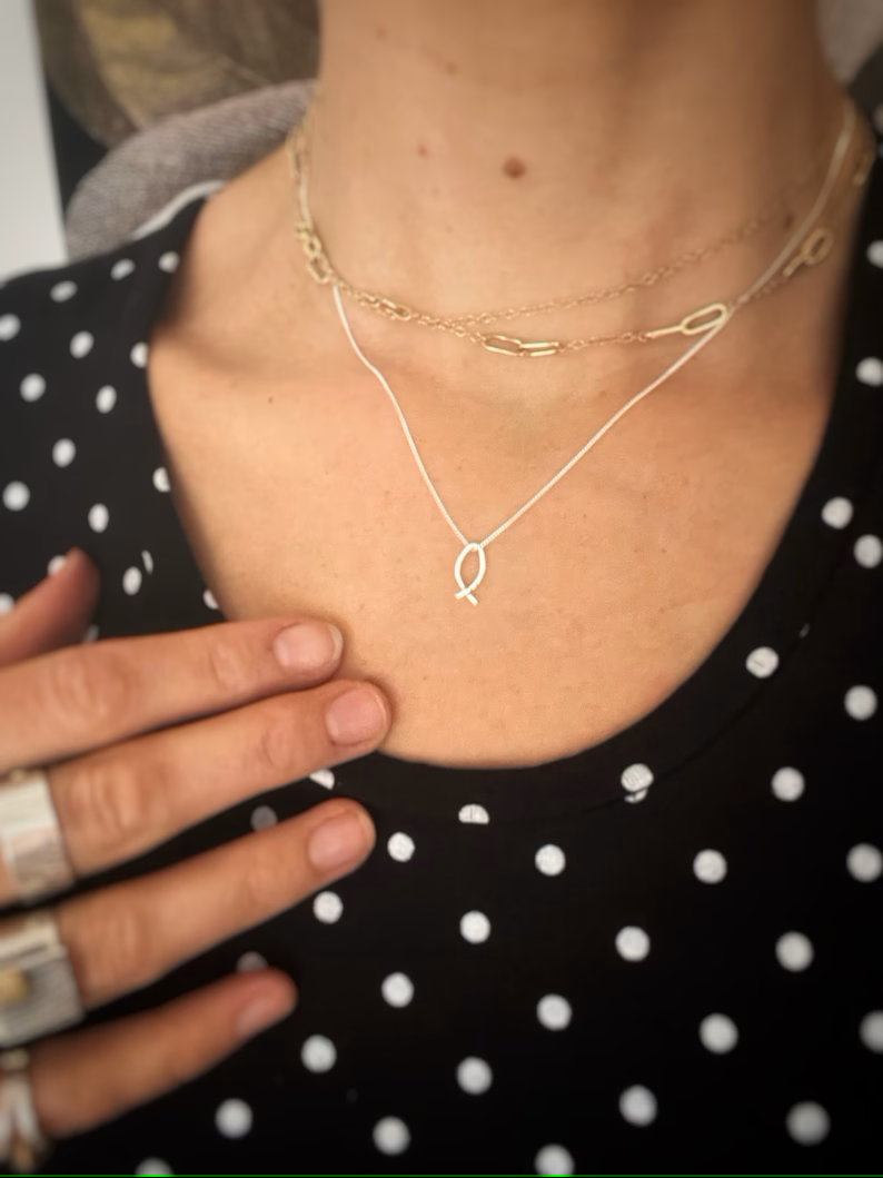 Solid 9ct gold hammered bar pendant, handmade textured rectangle drop necklace
