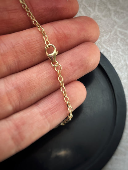 Solid 9ct gold 12 hoop statement circle pendant, a handmade hammered textured necklace