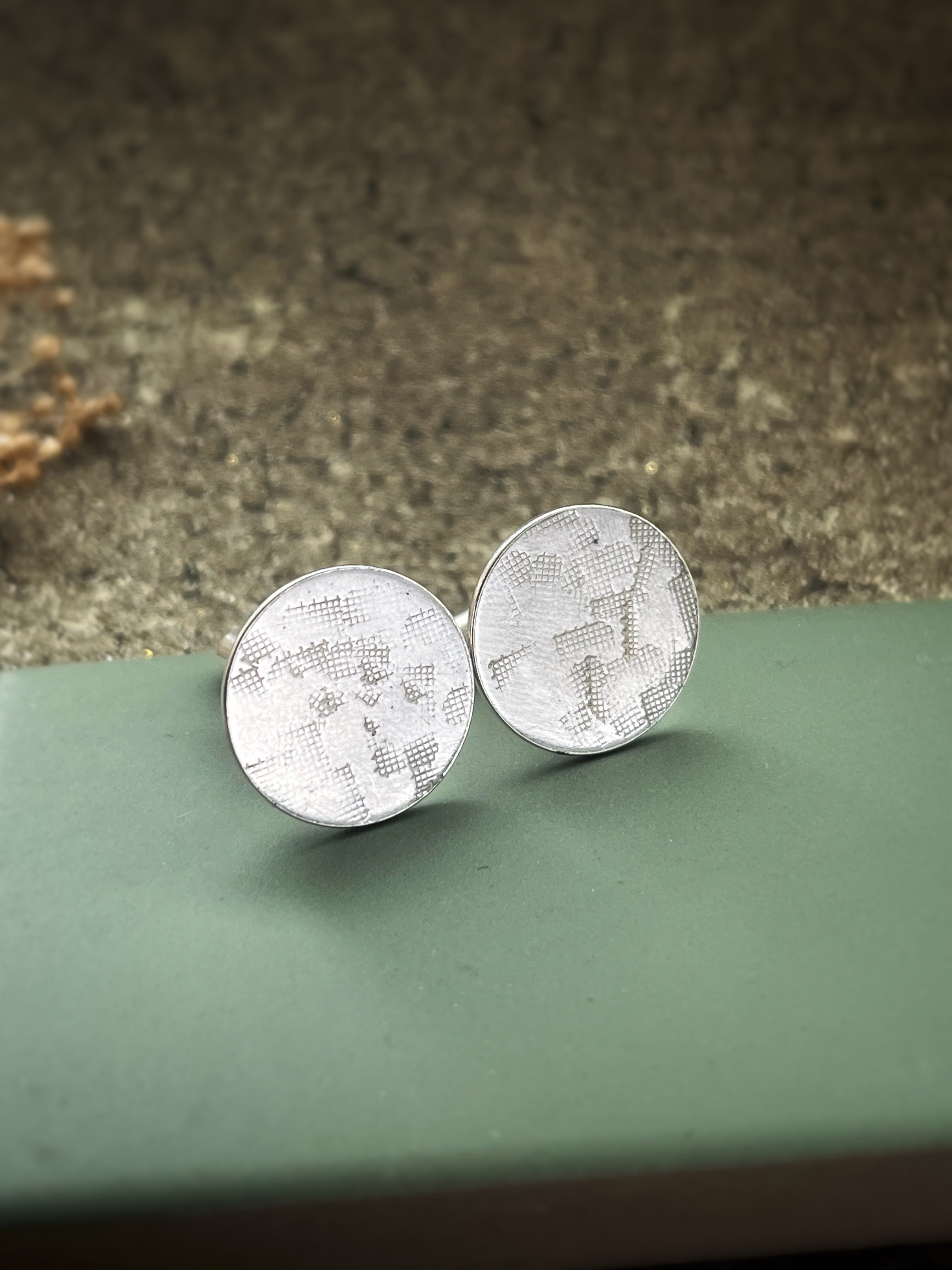 Sterling Silver Round Disc deals Cufflinks • 16mm • Hammered/Sparkly Textured • Classic/Modern • Handmade Silver Cufflinks • UK