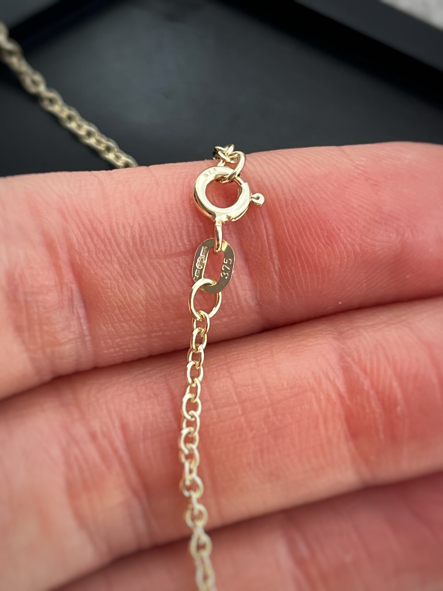 Solid 9ct gold large double interlocking circle hoop chunky chain, a handmade hammered textured necklace