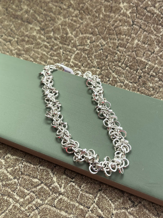 Multi hoop sterling silver bracelet